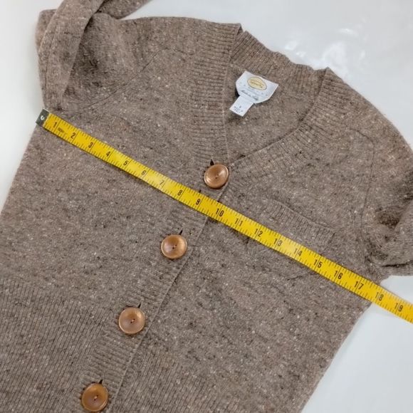 Talbots Italy Tweed Lux Lightweight Merino Wool Long Tunic Sweater - Picture 4 of 13